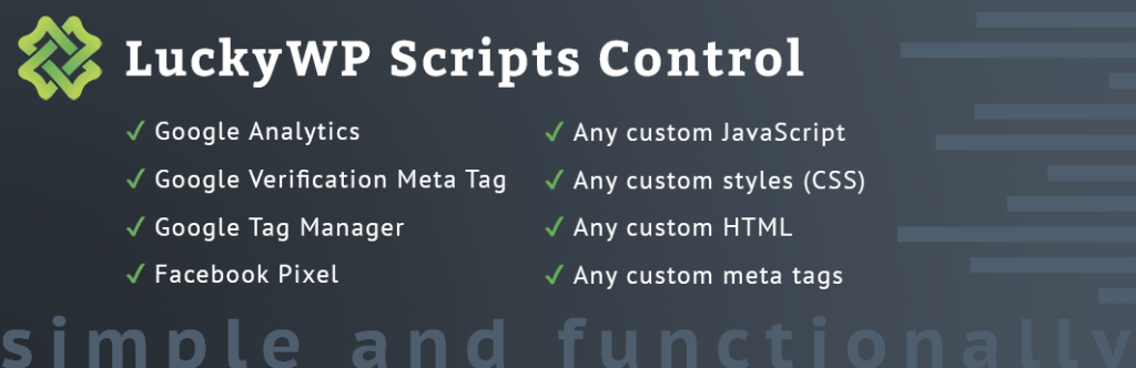 LuckyWP Scripts Control 1 LuckyWP Scripts Control