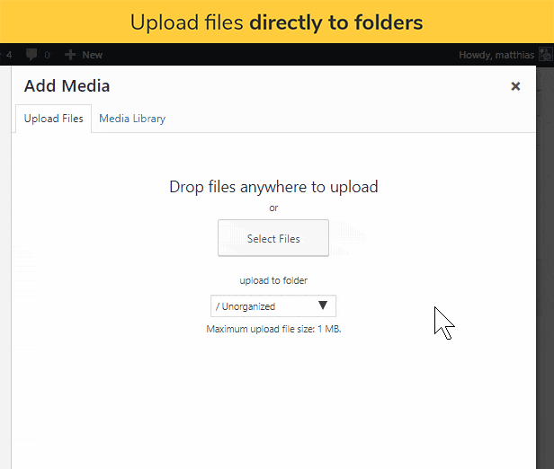 Real Media Library - Upload Files Directly To Folders 9 Real Media Library upload files