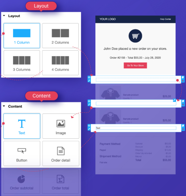 WooCommerce Email Template Customizer - Drag & Drop 3 WooCommerce Email Template Customizer DragDrop