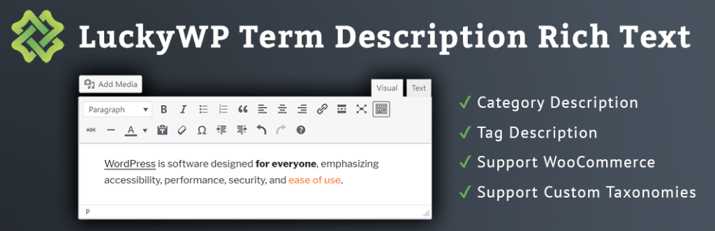 LuckyWP Term Description Rich Text 1 LuckyWP Term Description Rich Text