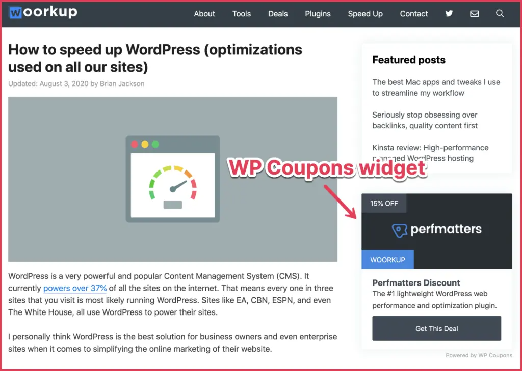 WP Coupons - Widget 5 WP Coupons