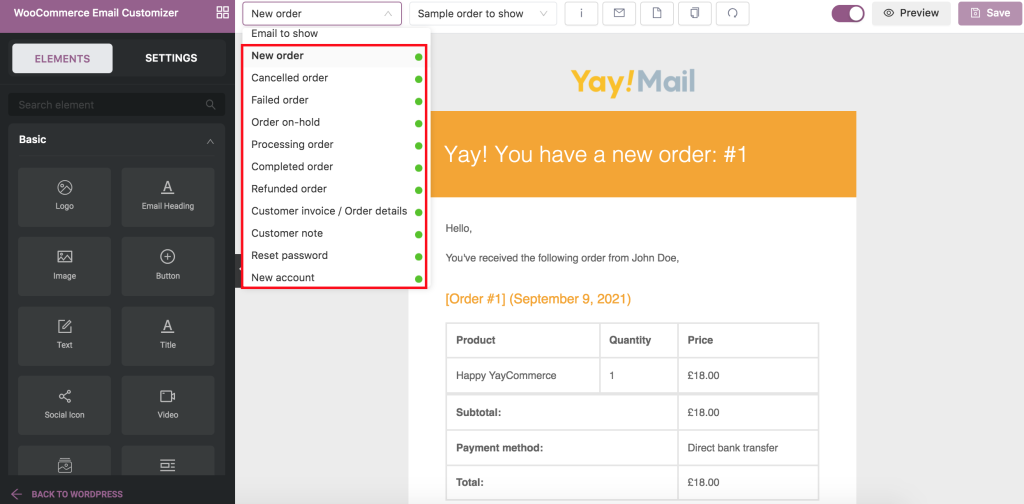 yayMail features